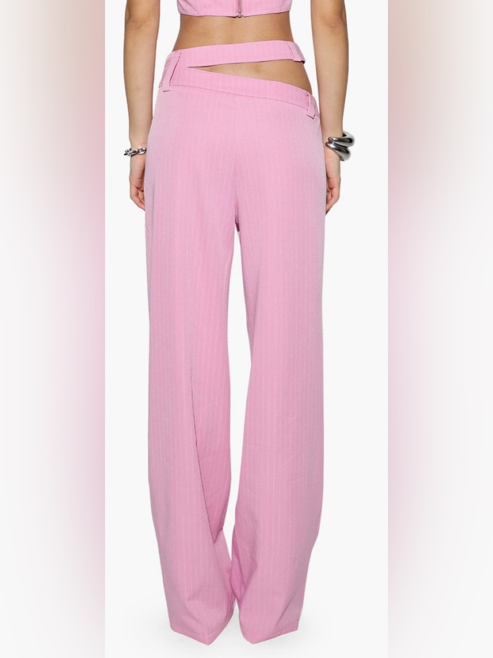 By.Dyln Hendrix Pinstripe Split Waist Pants